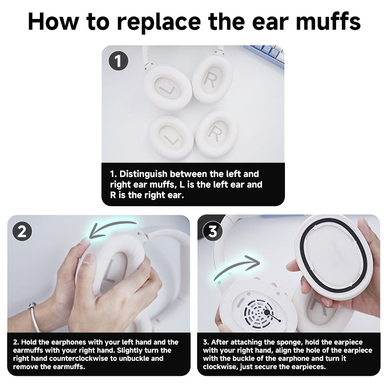 Qcy H3 Wymienne nauszniki do słuchawek