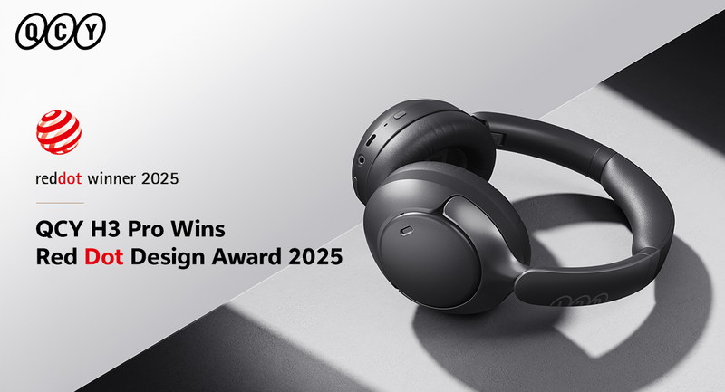 QCY H3 Pro zdobywa nagrodę Red Dot Design Award 2025 i kontynuuje serię globalnych wyróżnień za design