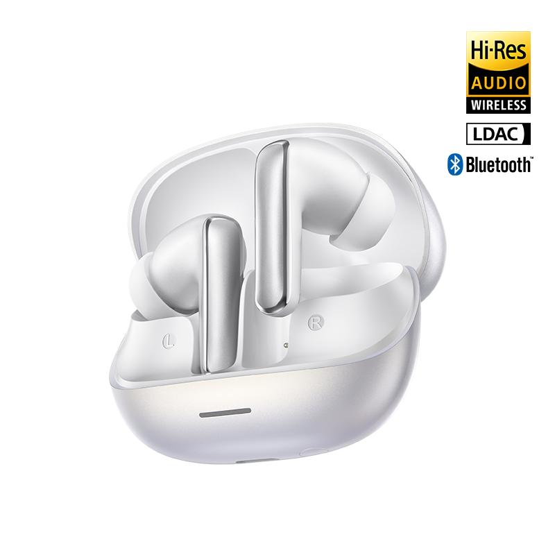 MeloBuds N65 – białe bezprzewodowe słuchawki Hi-Res z LDAC i Bluetooth.
