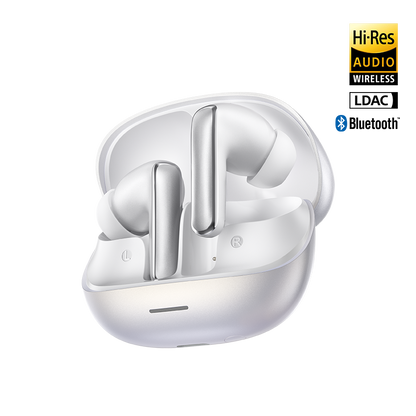 MeloBuds N65 – białe bezprzewodowe słuchawki Hi-Res z LDAC i Bluetooth.