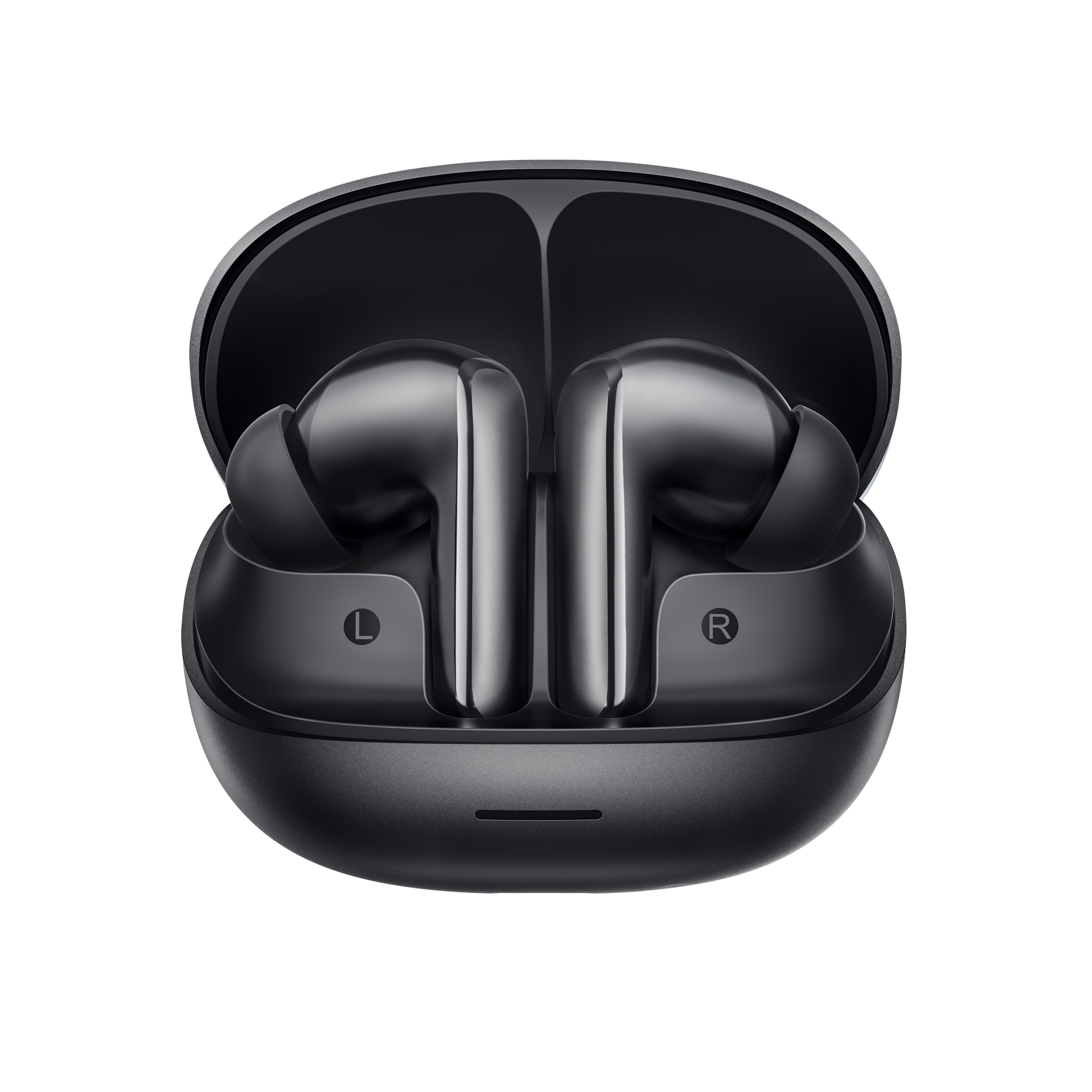 MeloBuds N65 – czarne słuchawki True Wireless w etui ładującym.