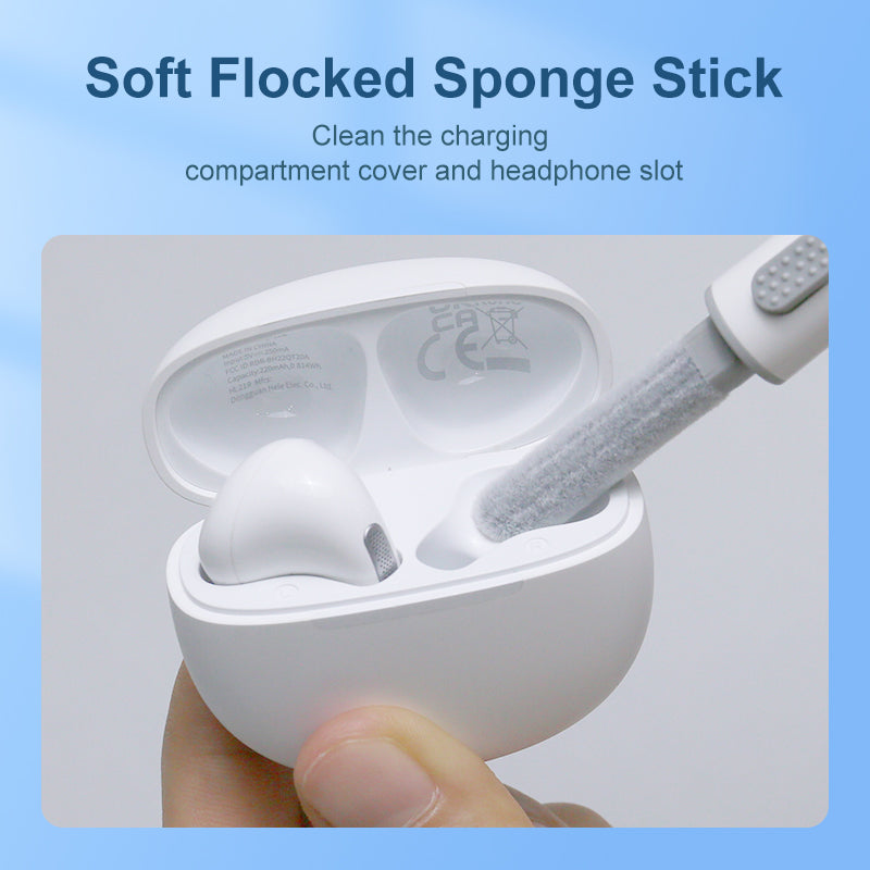 Patyczek do czyszczenia słuchawek z wysuwaną podwójną końcówką