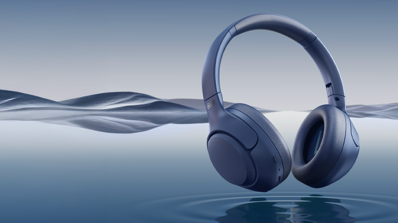 Niebieskie słuchawki