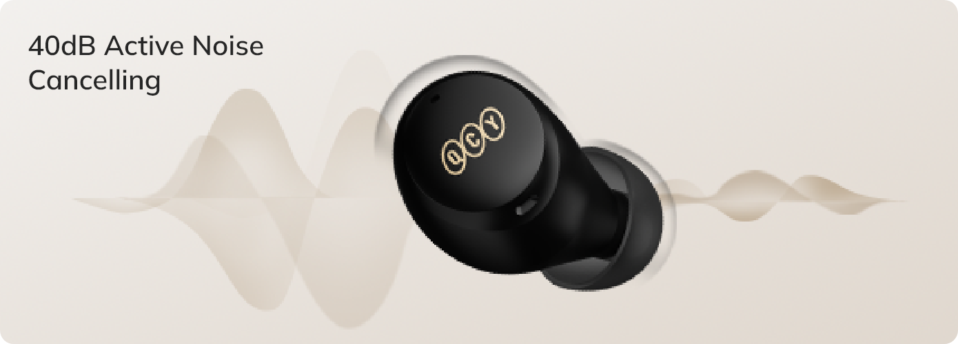 Słuchawki QCY z aktywną redukcją hałasu 40 dB