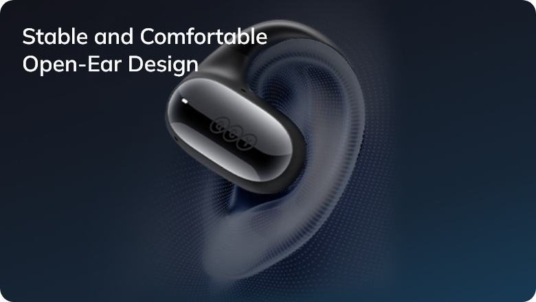 Stabilny i wygodny design słuchawek typu open-ear i in-ear.
