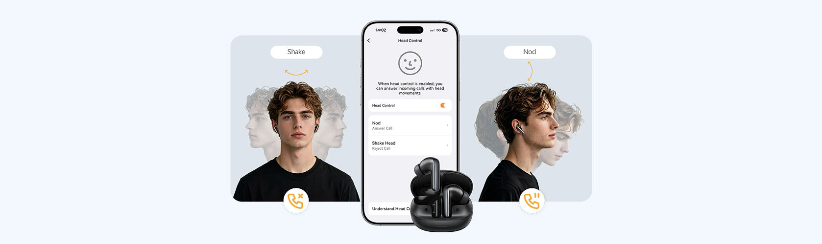 AirPods Pro z kontrolą głowy: skinienie głową, aby odebrać, potrząśnięcie głową, aby odrzucić połączenia.