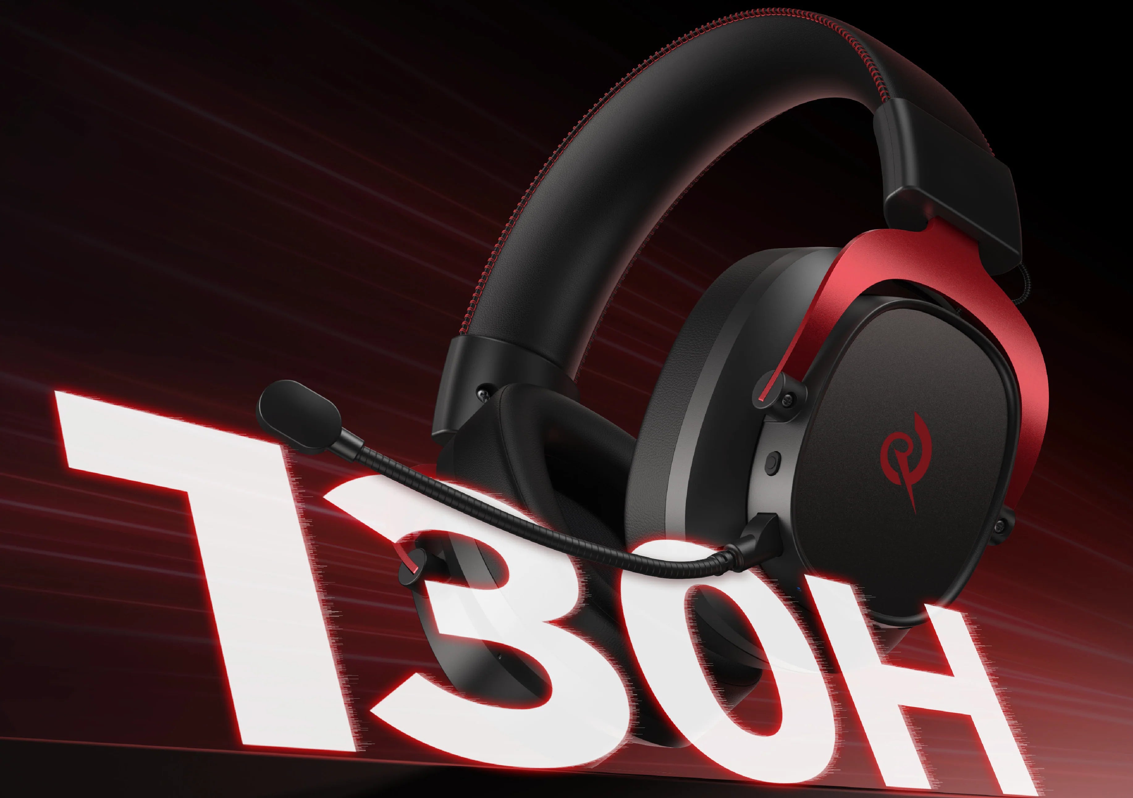 Redragon T30H zestaw słuchawkowy gamingowy z mikrofonem, czarno-czerwony design do PC i konsol.