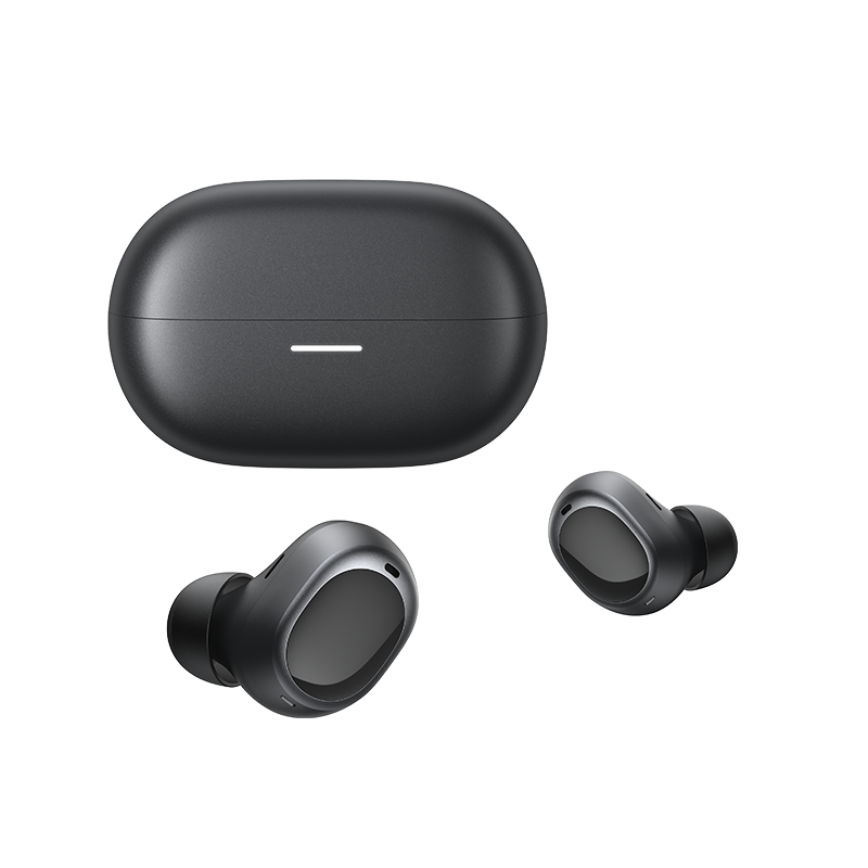 QCY MeloBuds A30 prawdziwie bezprzewodowe słuchawki z etui ładującym, czarne, nowoczesny design, połączenie Bluetooth